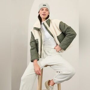 NWT ATHLETA Fleece Hybrid Jacket Sz L